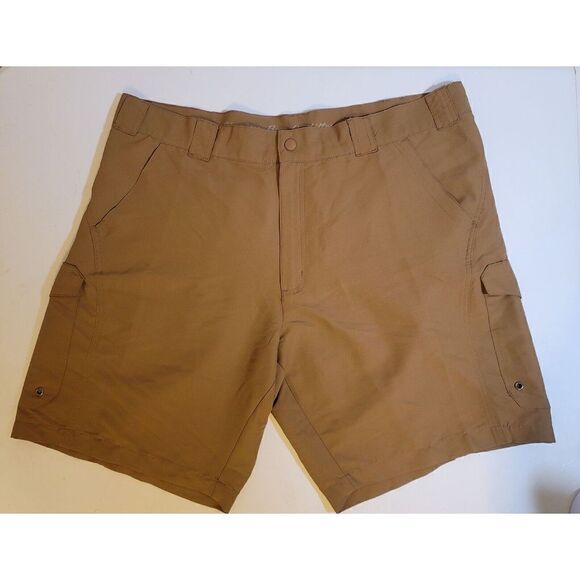 Bimini Bay Mens Hybrid Shorts 42 Beige Lightweight Athletic Pockets Stretch - Picture 2 of 7